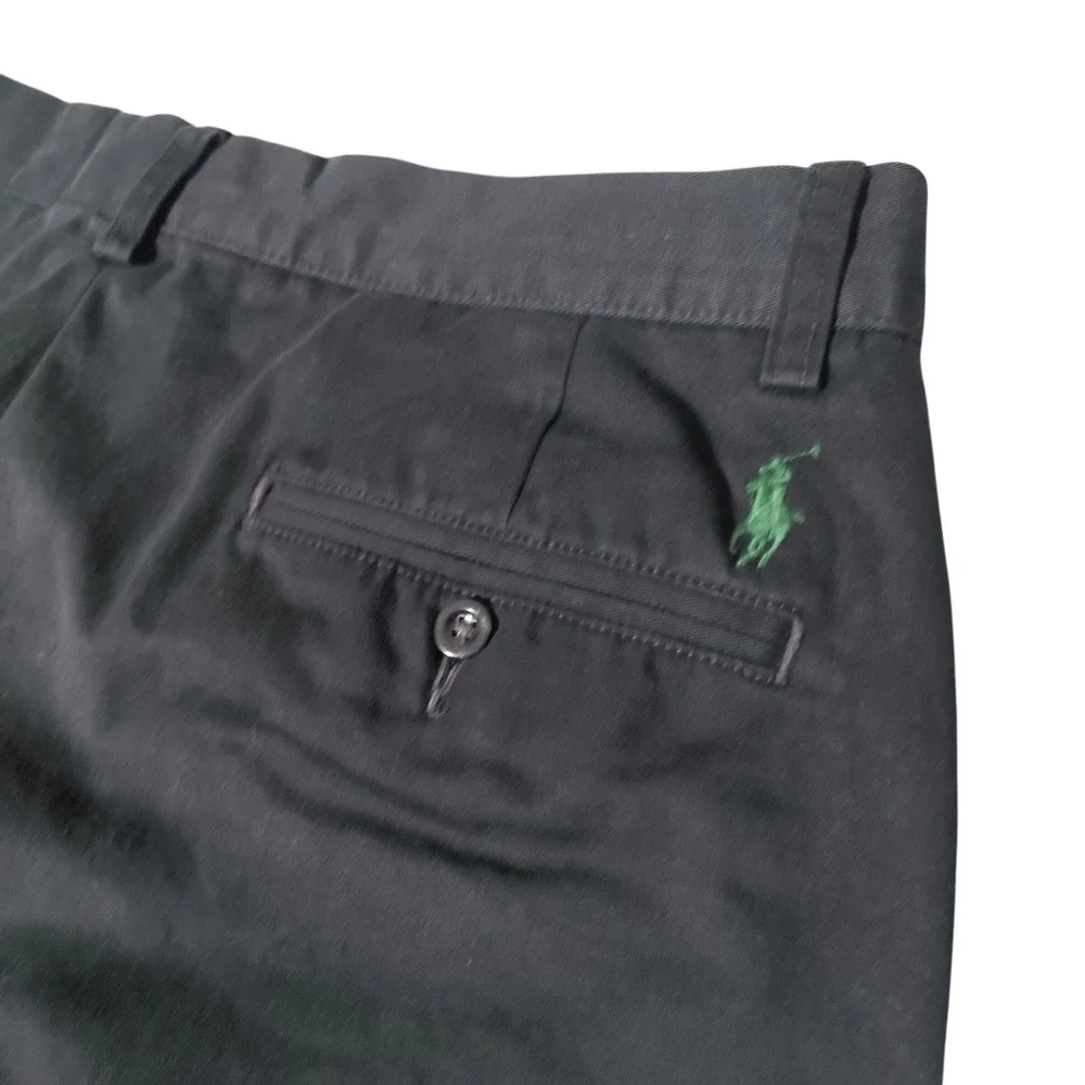 Polo Ralph Lauren Preston Pant 33x32 (32x30 Actual) Black Ctn Straight Trouser